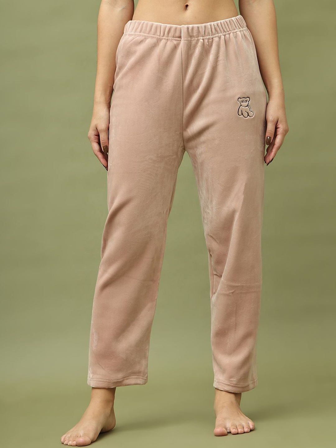 

TAG 7 Women Solid Mid Rise Lounge Pants, Pink