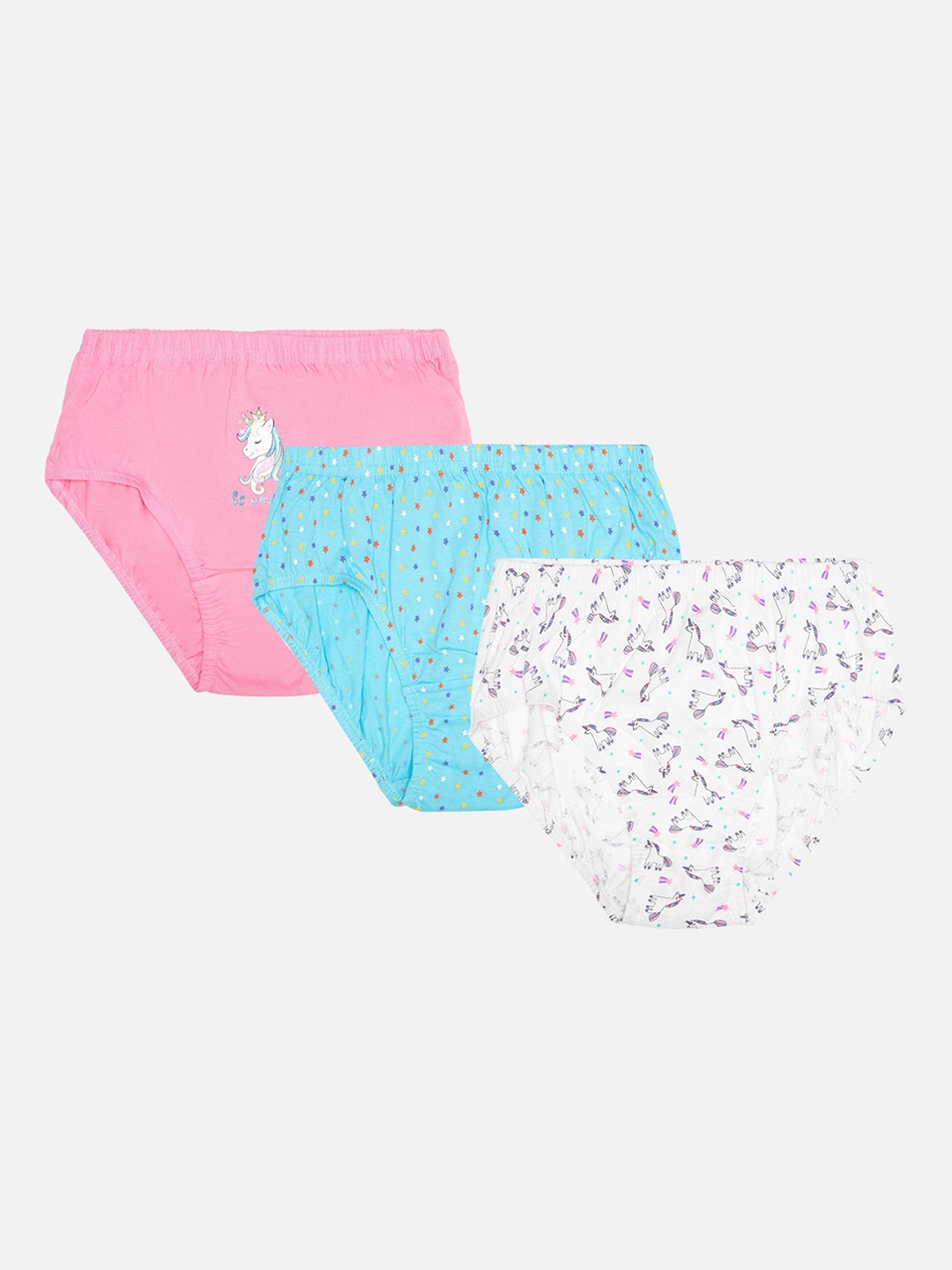 

Bodycare Girls Pack Of 3 Assorted Hipster Briefs