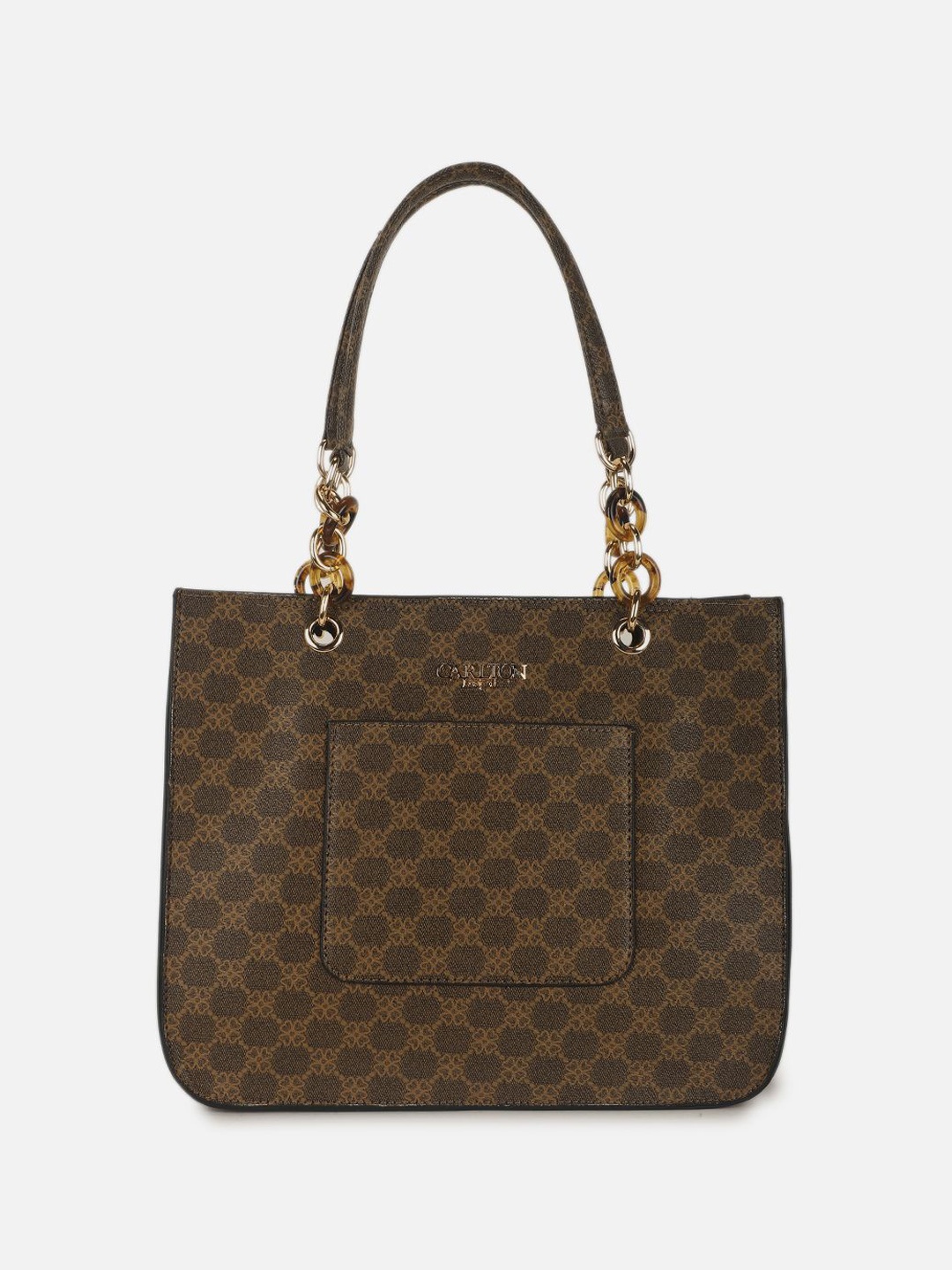 

Carlton London Printed Tote Bag, Coffee brown