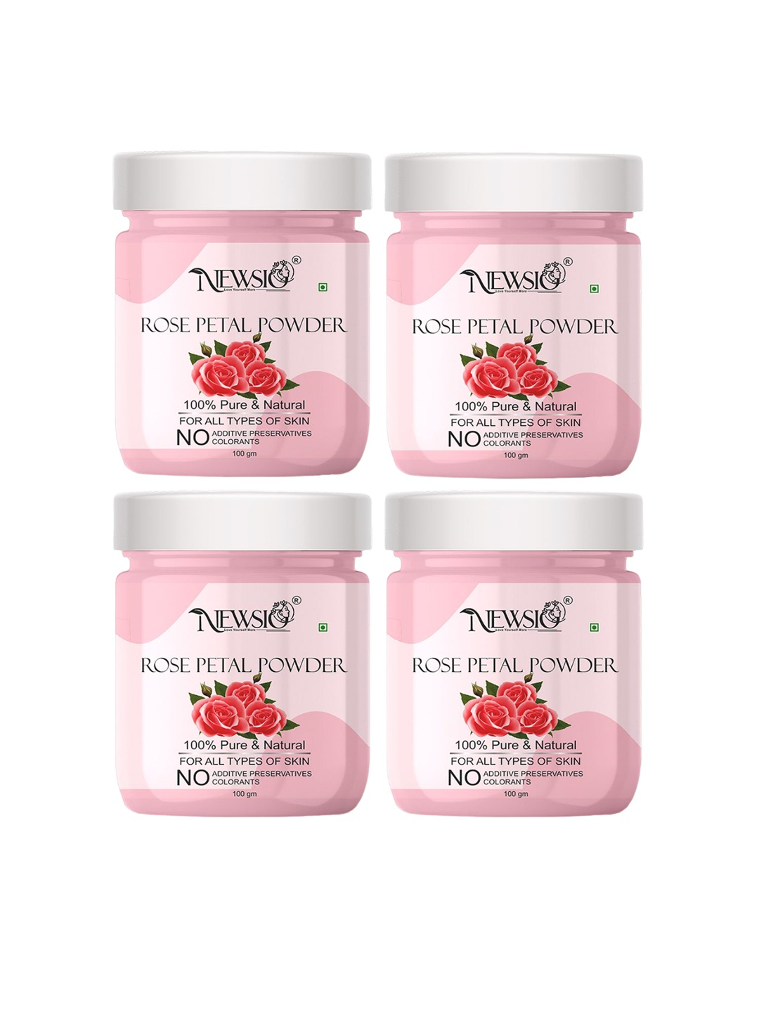 

Newsio Set Of 2 100% Pure & Natural Rose Petal Powder- 100 g Each, Pink