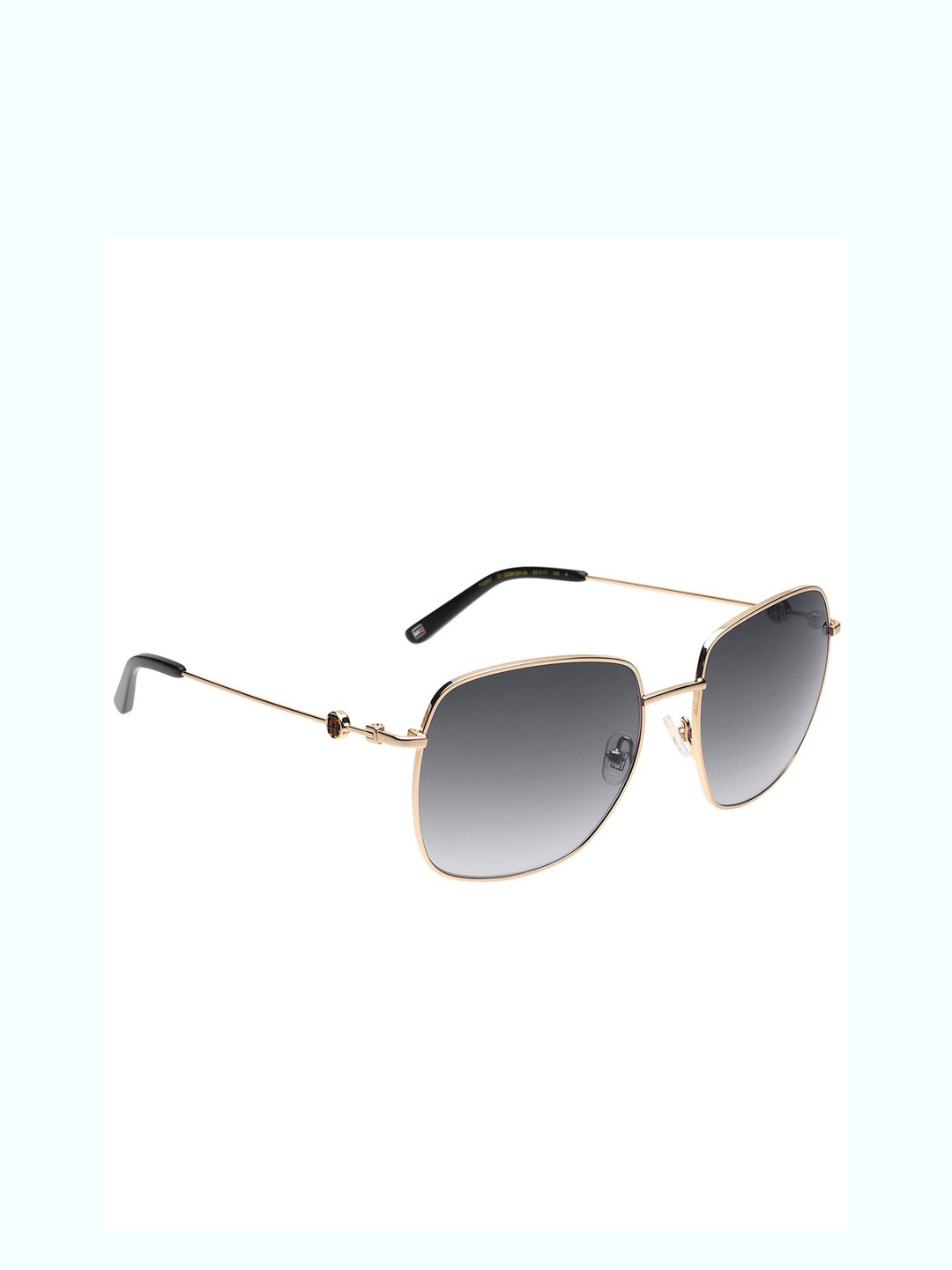 

Tommy Hilfiger Women Square Sunglasses Polarised & UV Protected Lens TH 2607 C1 GDBKGR 55, Gold