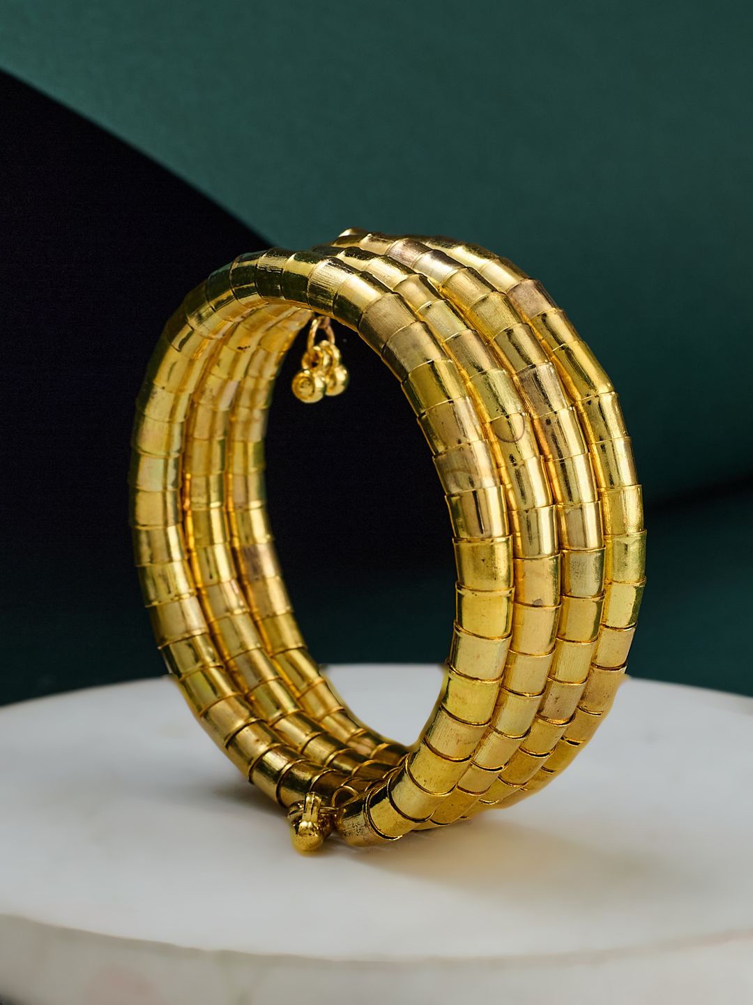 

ATIBELLE Gold Plated Layered Bangle