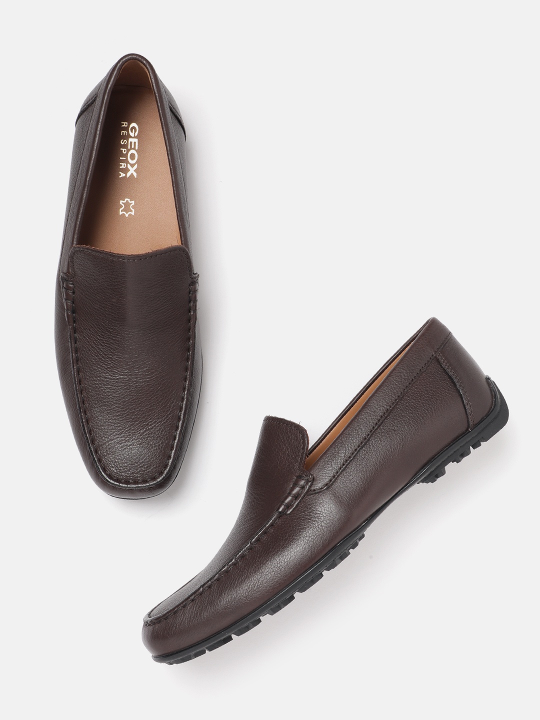 

Geox Men U Kosmopolis + Grip A Leather Loafers, Coffee brown
