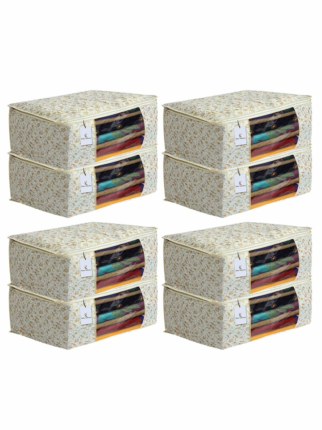 

Kuber Industries White 8 Pieces Multi-Utility Organisers