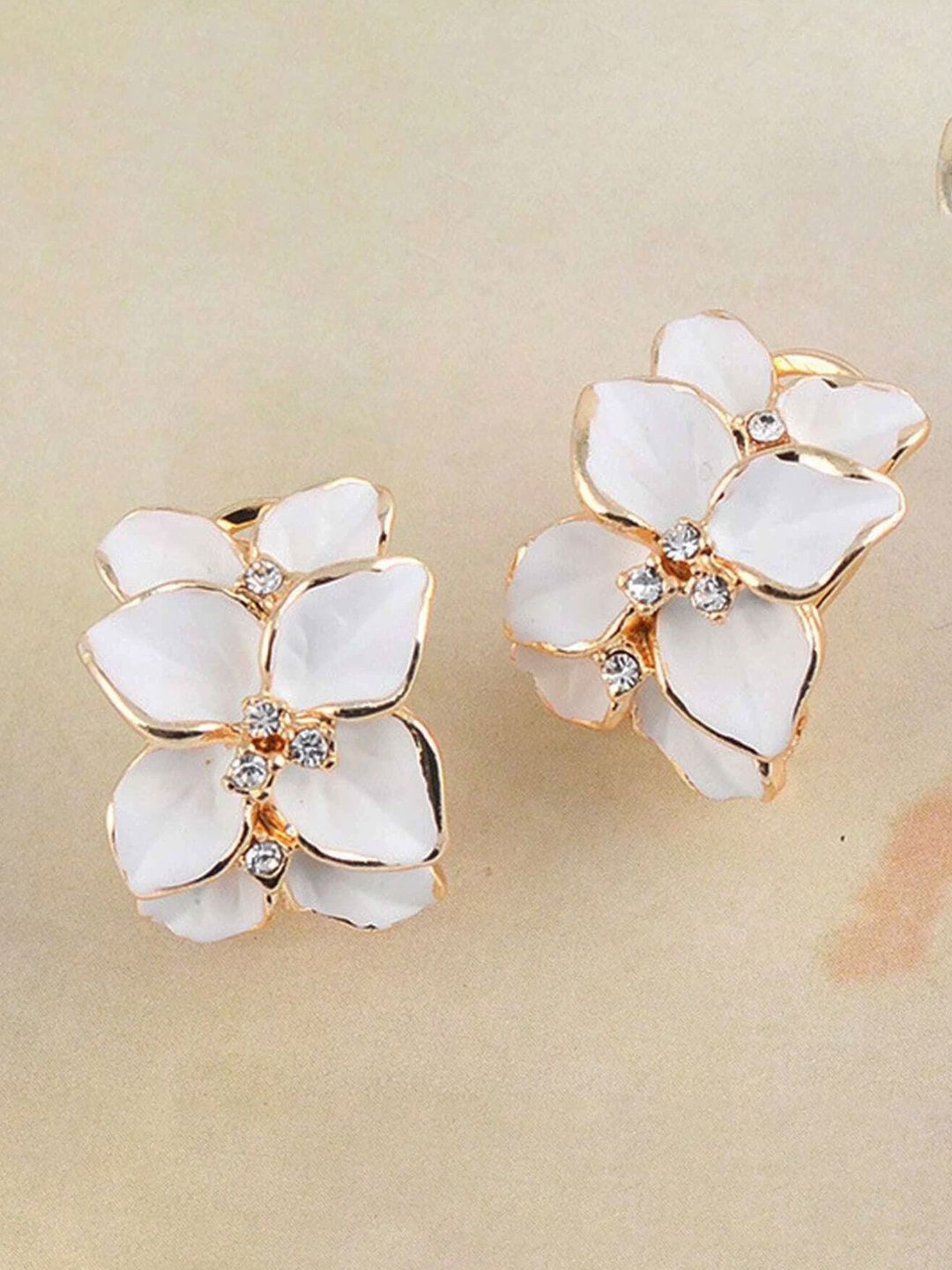 

YouBella Contemporary Drop Earrings, White