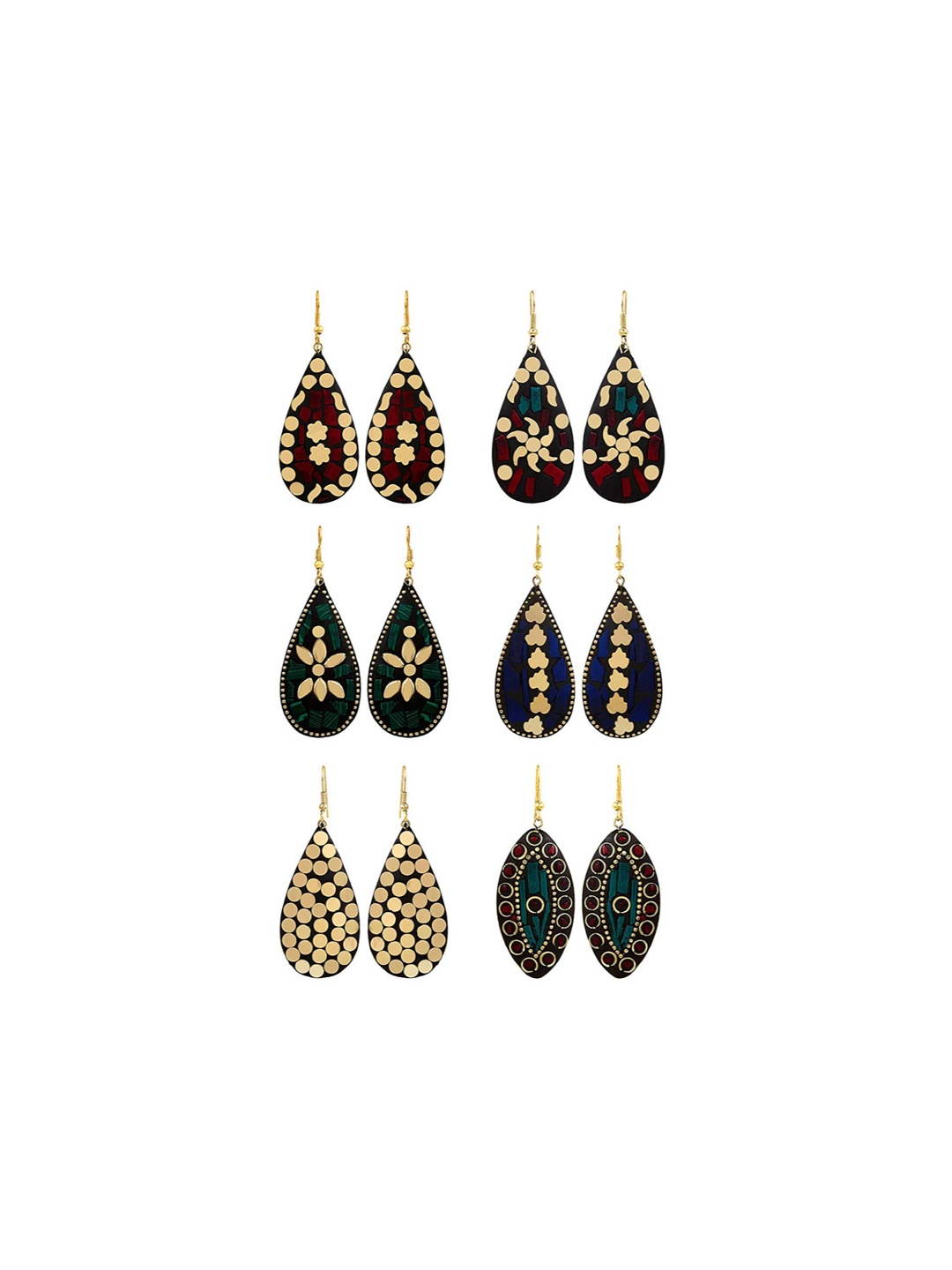 

YouBella Meenakari Drop Earrings, Brown