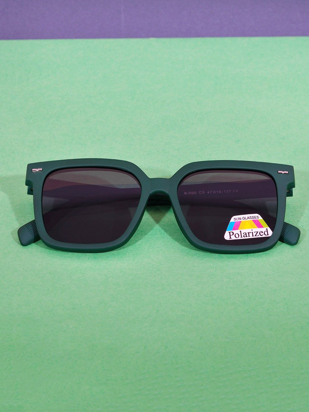 

DukieKooky Kids Square Sunglasses with Polarised and UV Protected Lens DKSG499E, Green