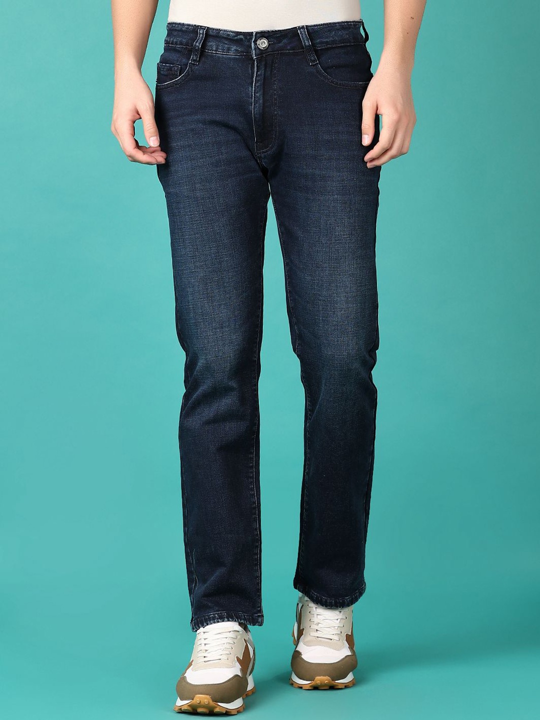 

V-Mart Men Cotton Light Fade Stretchable Casual Jeans, Blue