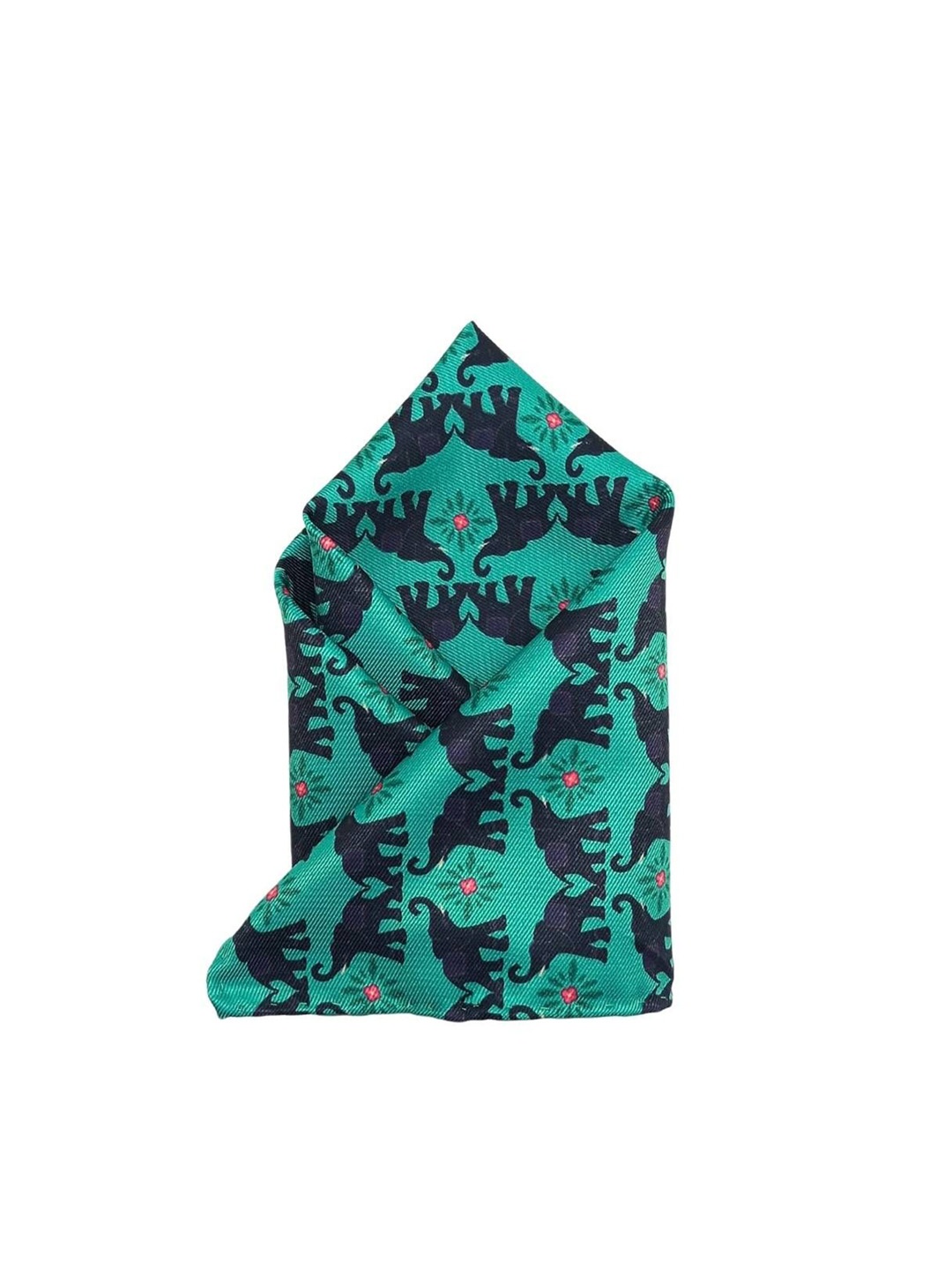 

The Tie Hub Men Printed Pocket Square, Green