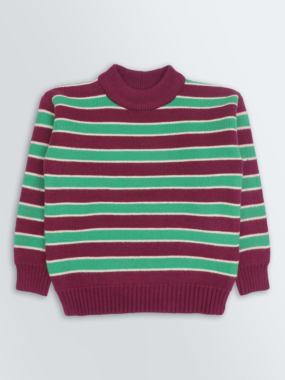 

KNITCO Kids Striped Pullover, Red