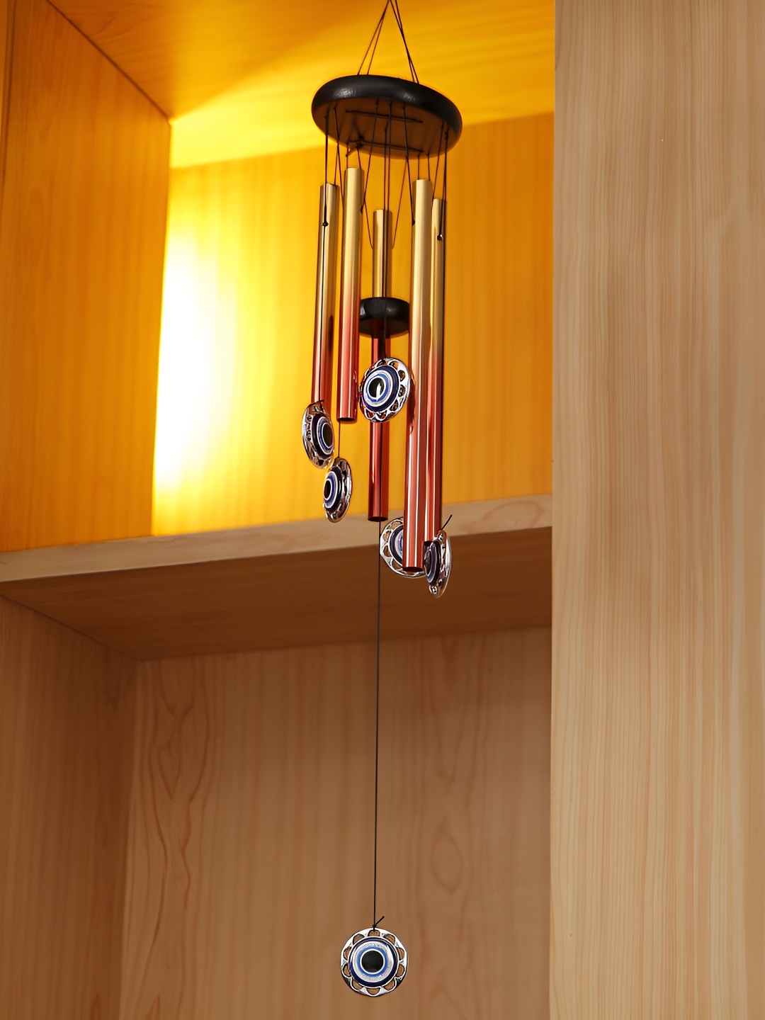 

Archies Metallic & Brown Textured Metal Gaze of Protection Wind Chime