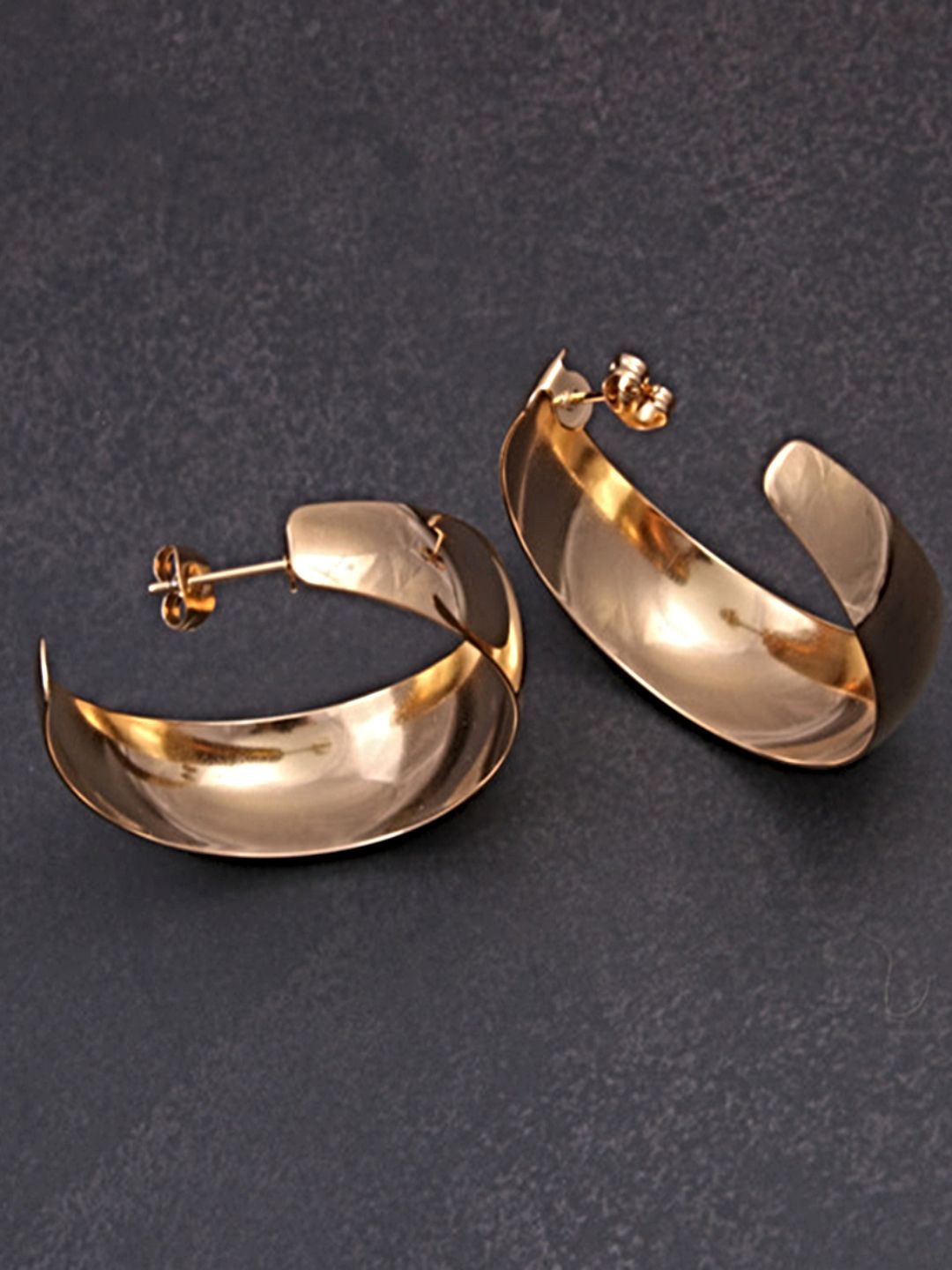 

Proplady Gold-Plated Quirky German Silver Hoop Earrings