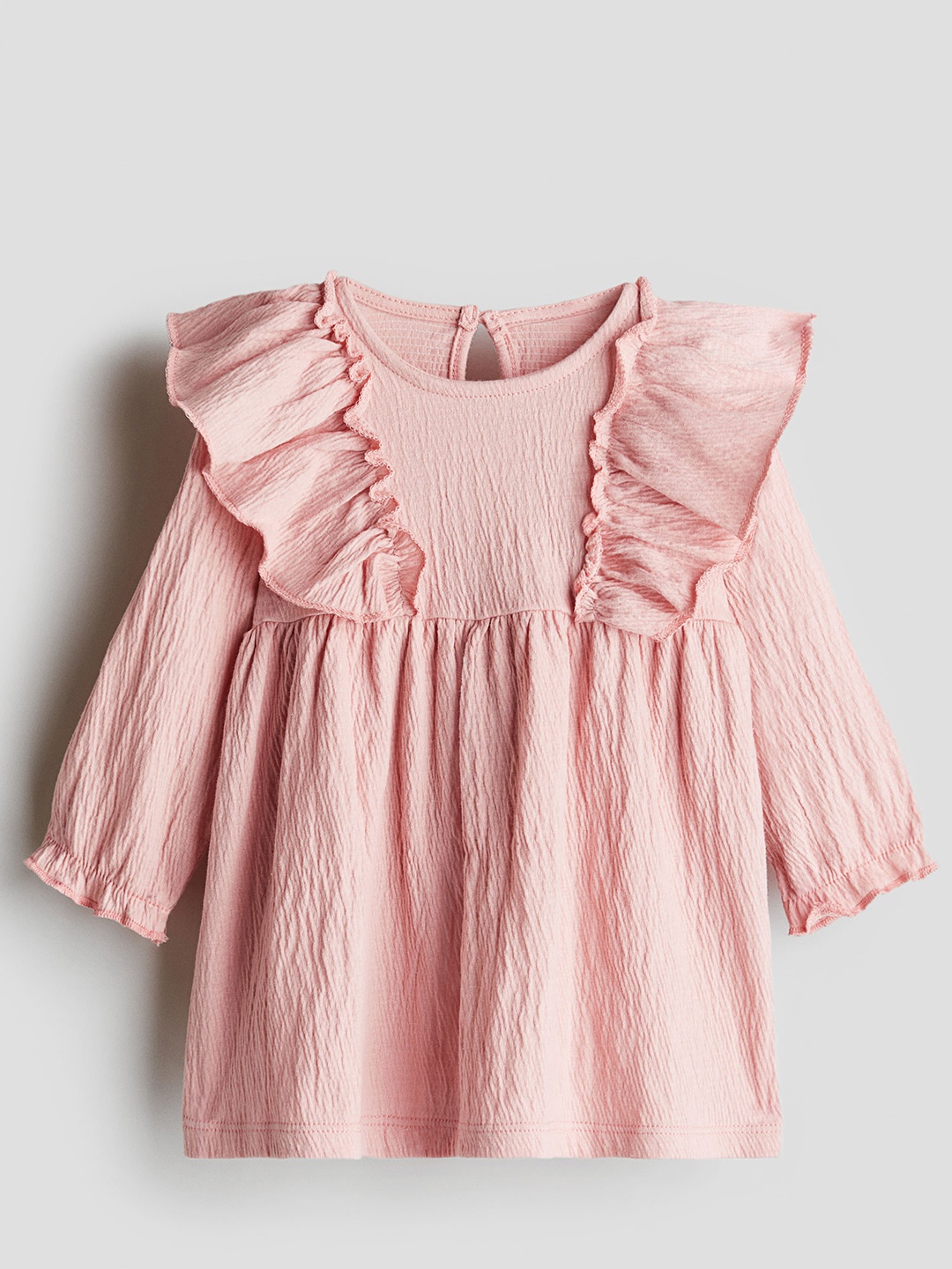 

H&M Girls Crinkled Jersey Dress, Pink