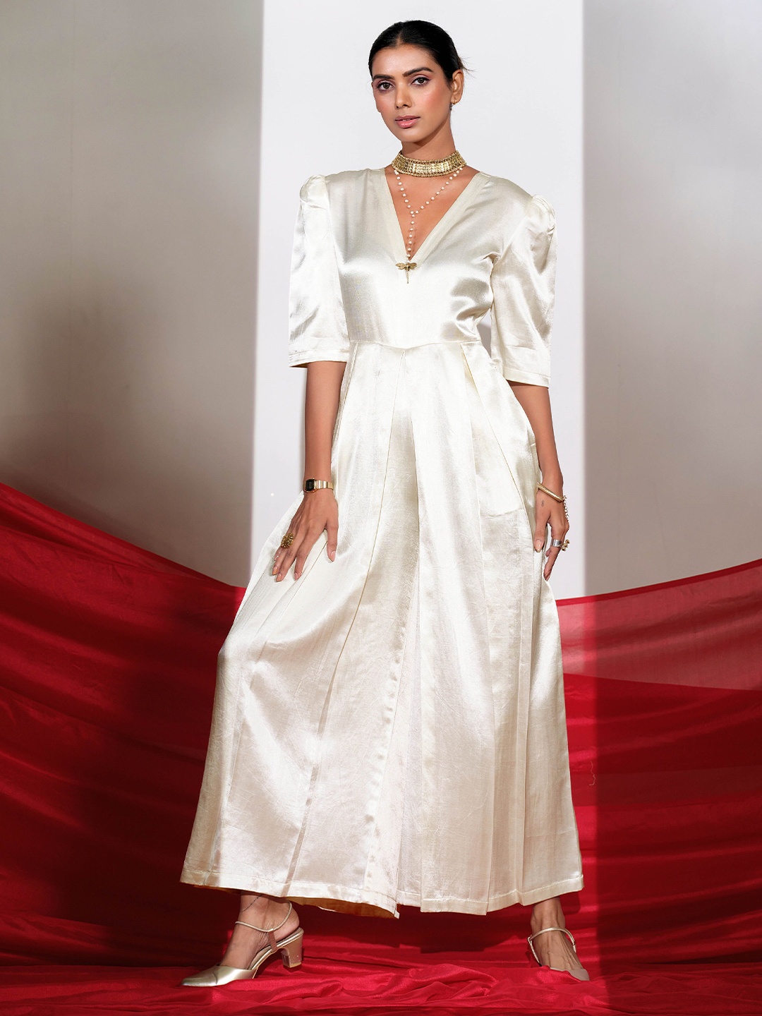 

Sangria Women Ready To Wear Culottes Jumpsuit, White