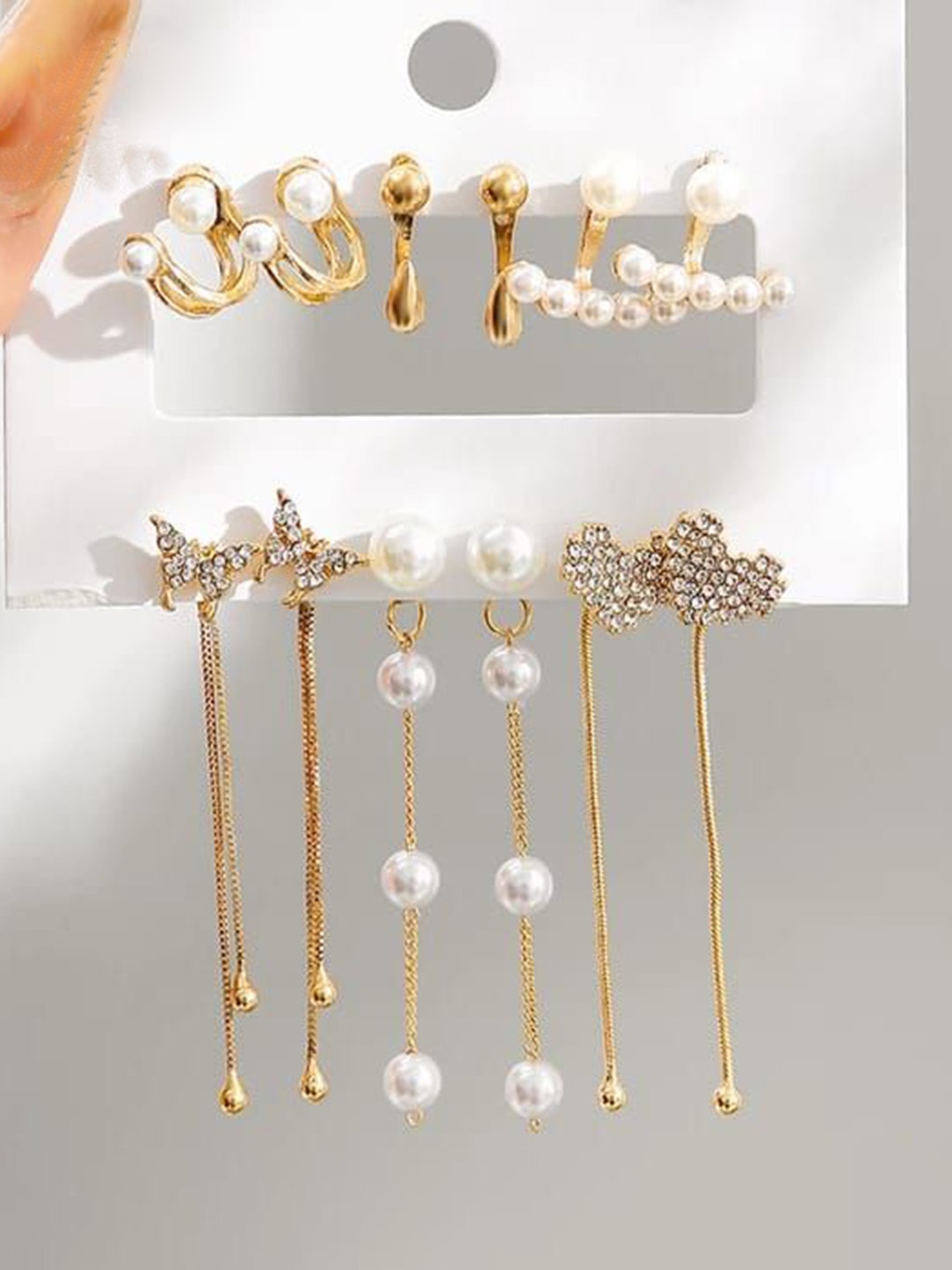 

YU FASHIONS Pack Of 12 Contemporary Drop Earrings, Gold