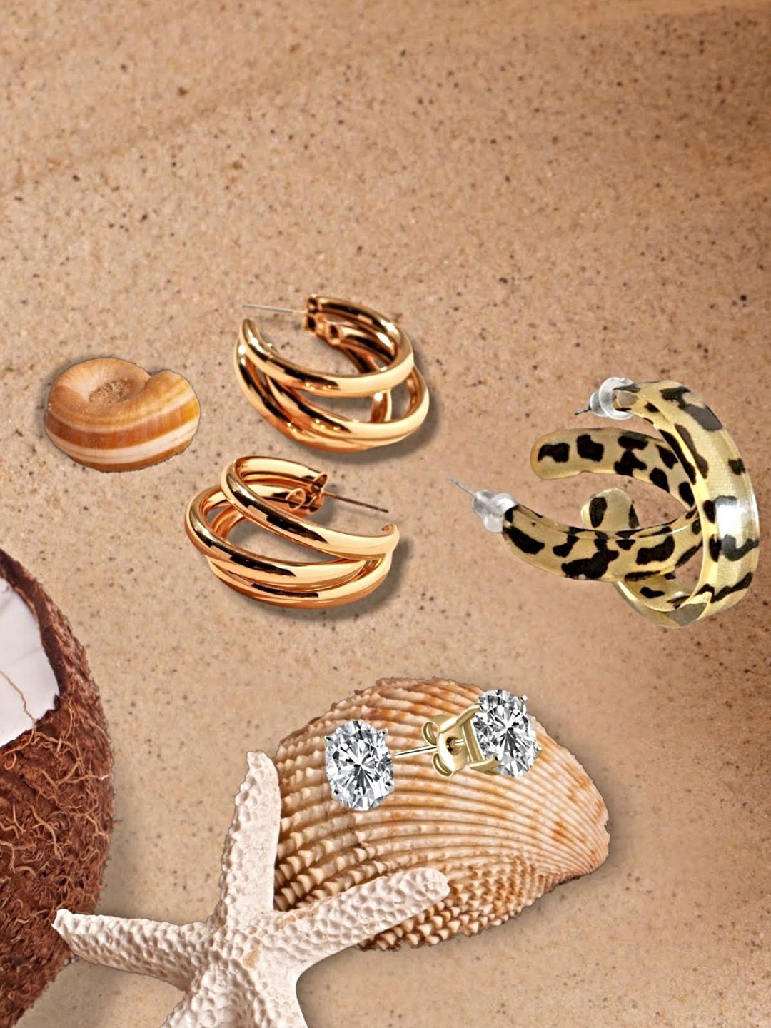 

Proplady Quirky Hoop Earrings, Gold