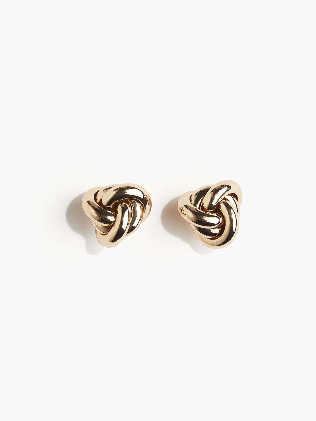 

H&M Knot-Look Stud Earrings, Gold