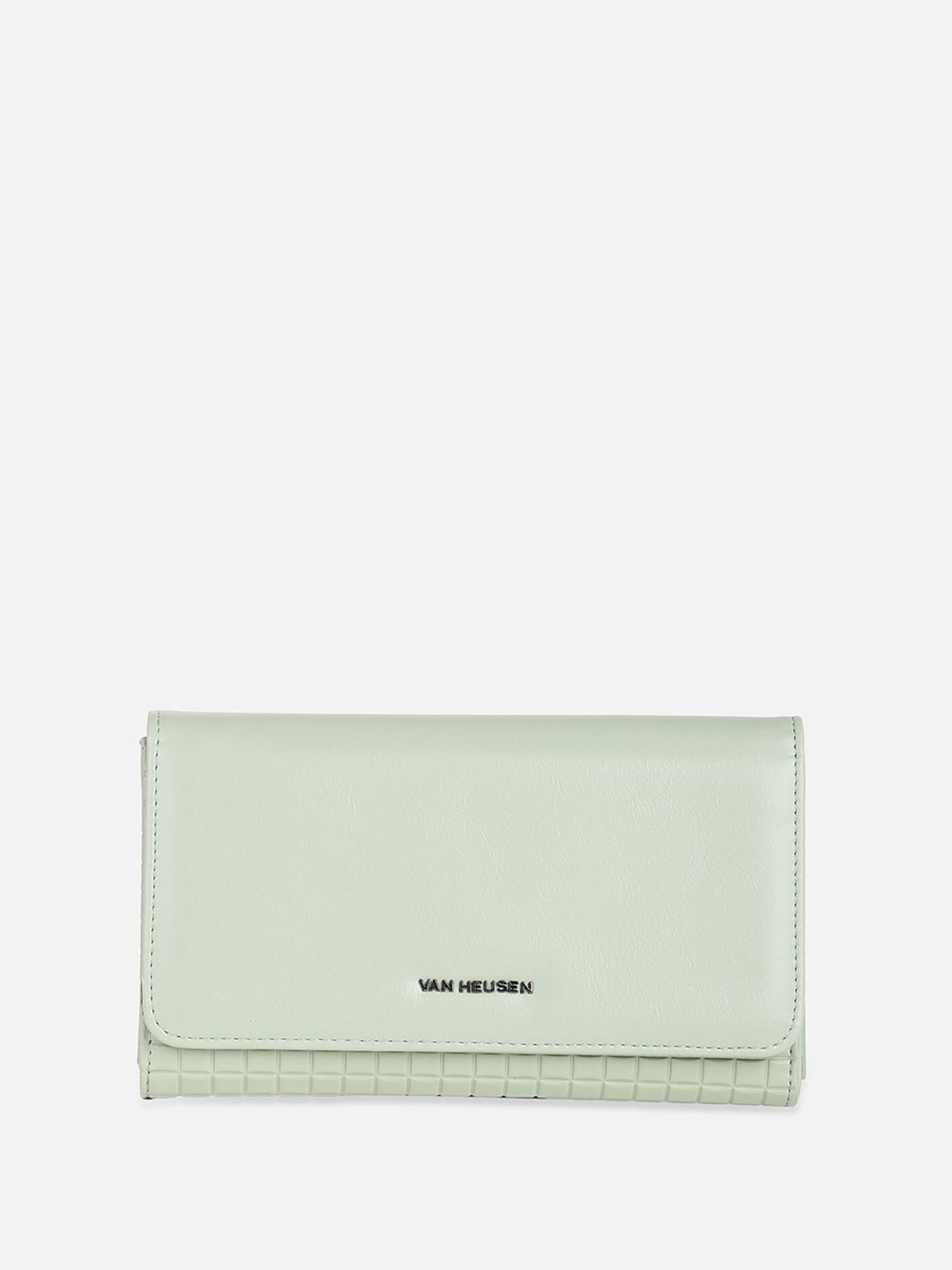 

Van Heusen Woman Leather Textured Two Fold Wallet, Green