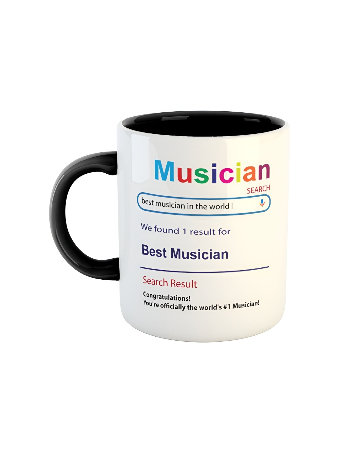 

ARTBUG White & Black Best Musician Printed Glossy Ceramic Coffee Mug 330 ML