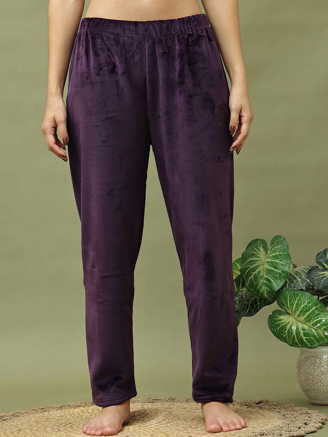 

TAG 7 Women Mid Rise Lounge Pant, Purple