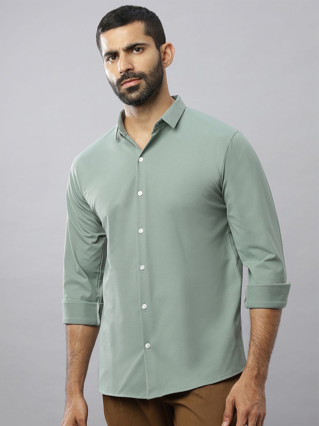 

N AND J Men Relaxed Casual Shirt, Sea green