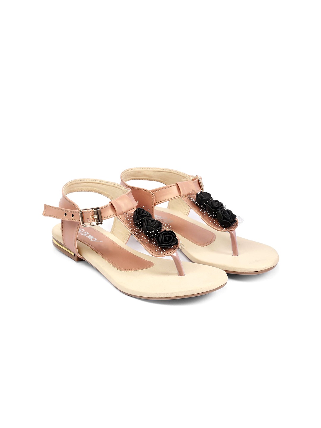 

Bxxy Women Open Toe Flats, Peach