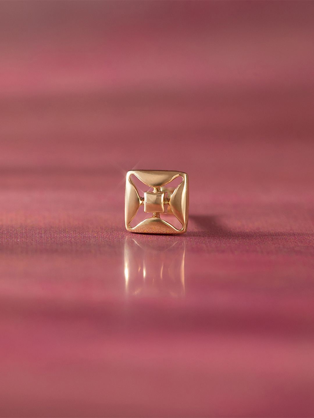 

Mia by Tanishq 14KT Modern Classic Gold Nosepin - 0.49 g, Yellow