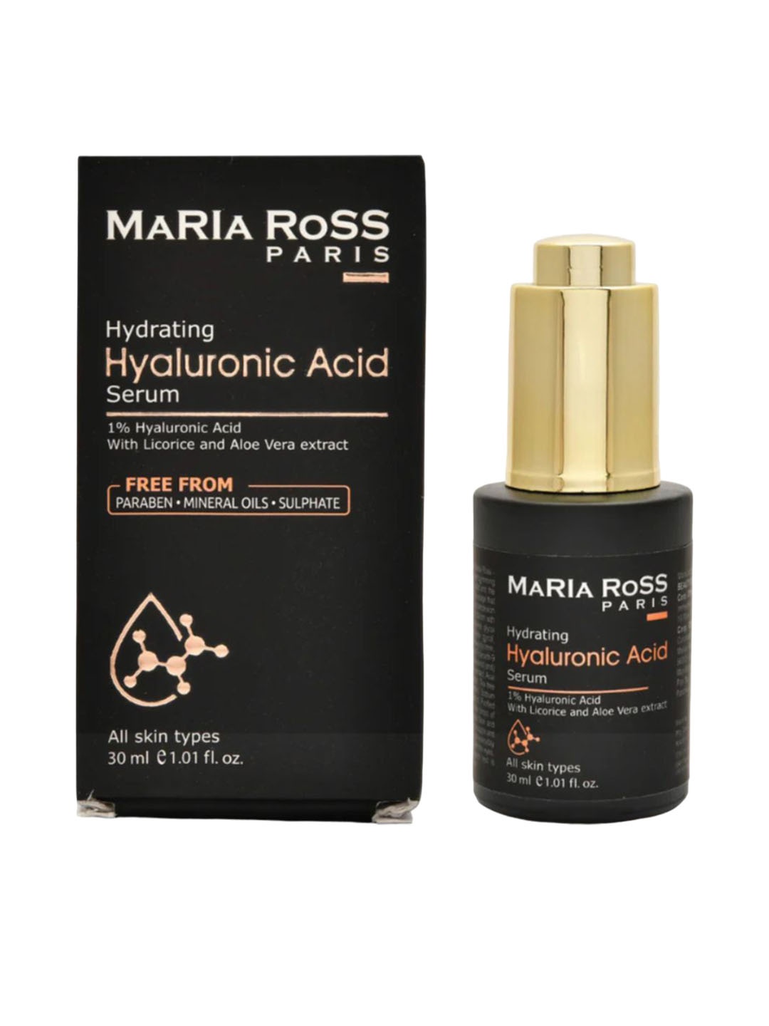 

MARIA ROSS PARIS All Skin Type Hydrating Hyaluronic Acid Serum - 30 ml, Transparent