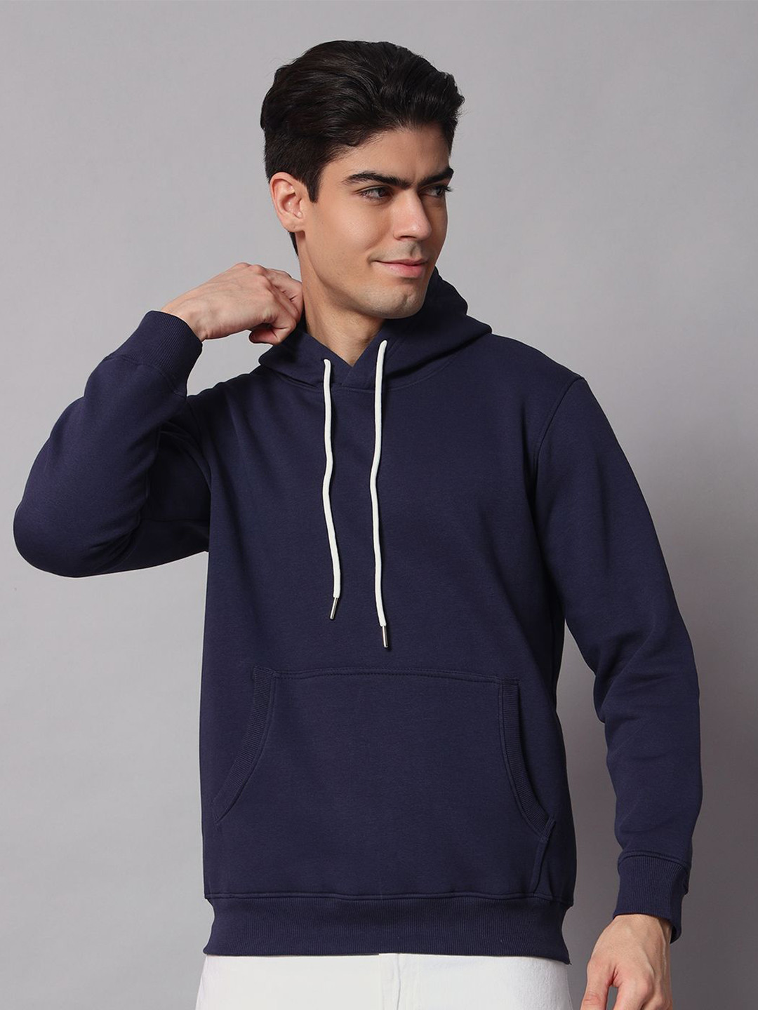 

Obaan Men Hooded Pullover Sweatshirt, Blue