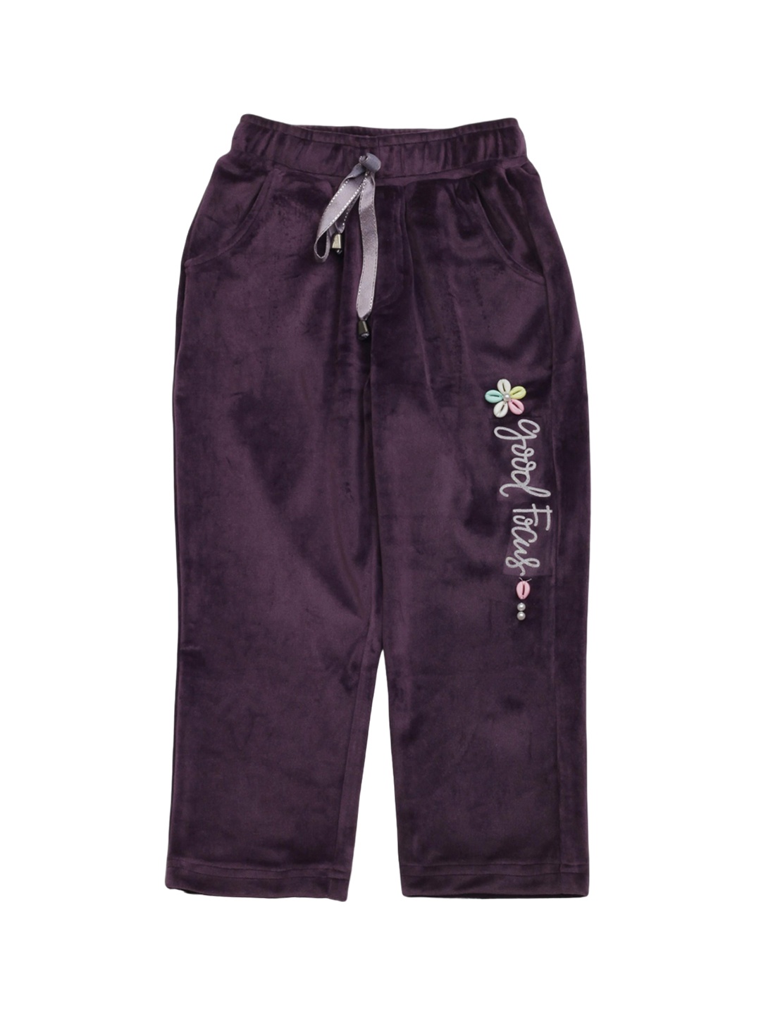 

Lil Lollipop Girls Printed Regular Fit Trousers, Purple
