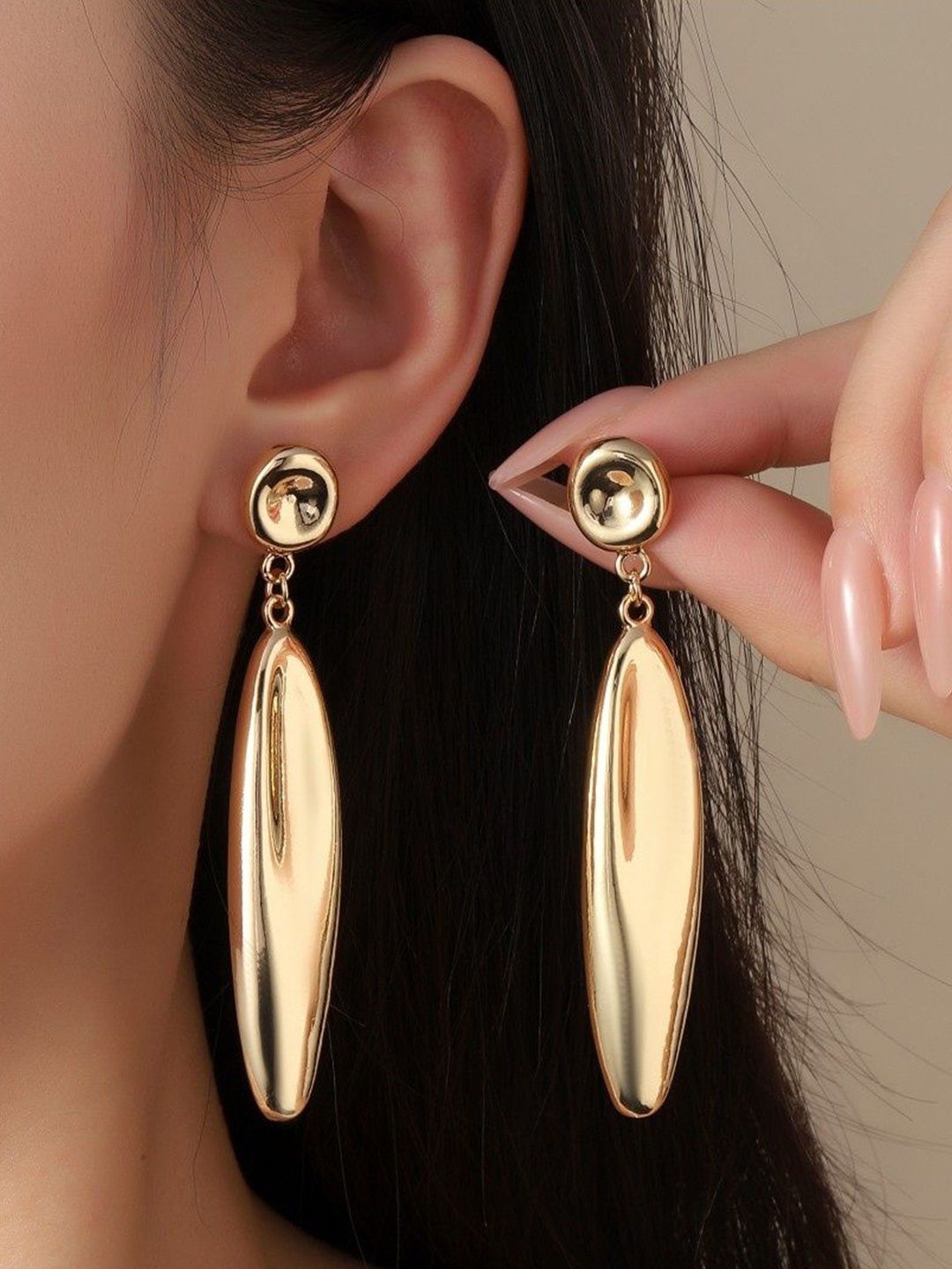 

SALTY Contemporary Drop Earrings, Gold