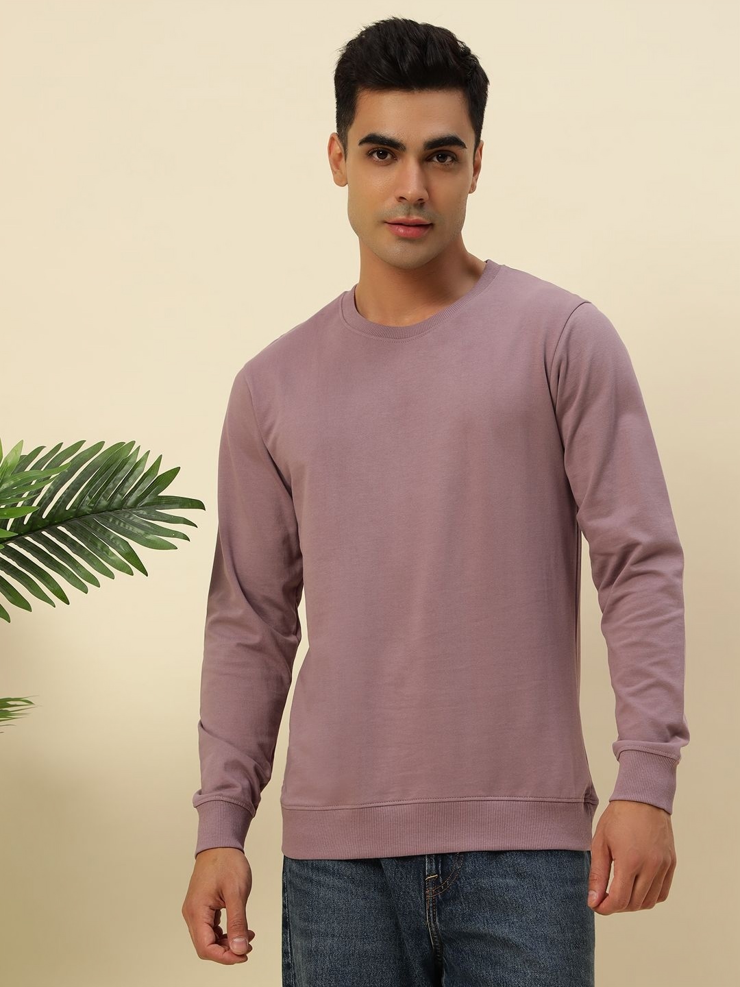 

MUWIN Men Typography Pockets T-shirt, Lavender