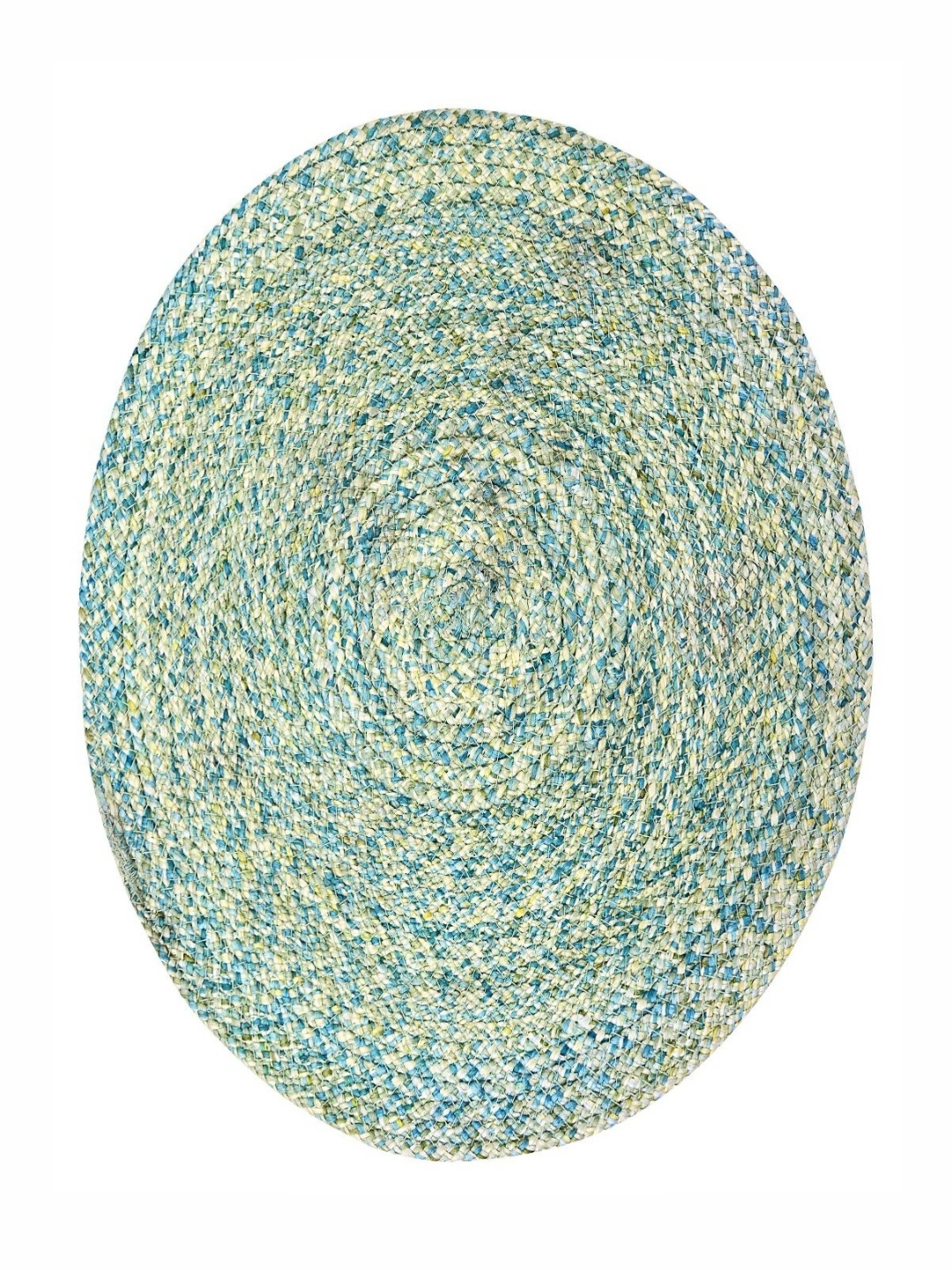 

LADLI JEE 2-Pcs Turquoise Blue Textured Round Table Placemats