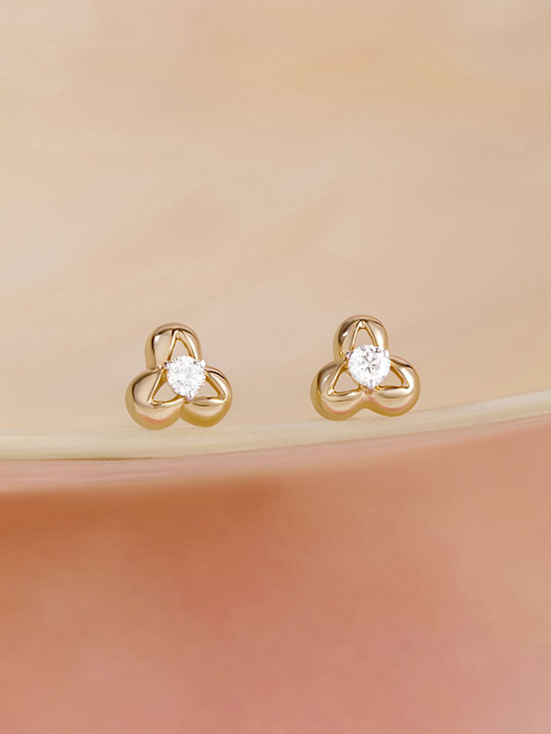 

Mia by Tanishq Women 14KT Gold & Diamond Stud Earrings - 1.01g, Yellow