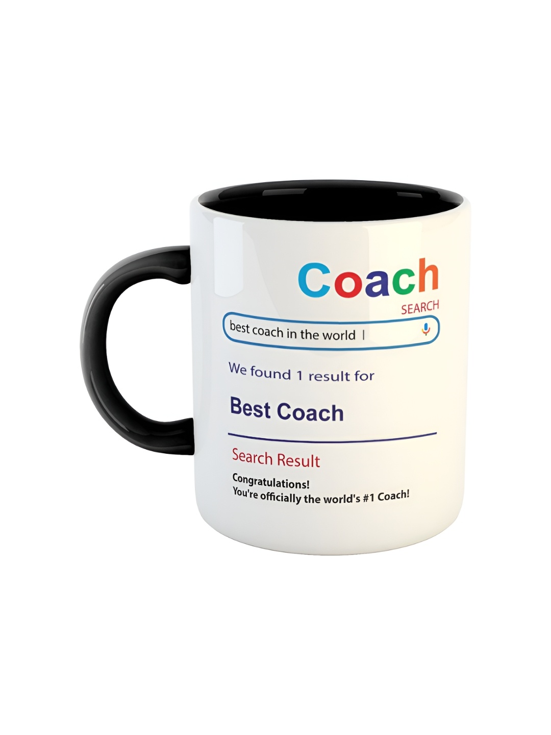 

ARTBUG Black & White Best Coach Printed Ceramic Glossy Mug 330ml