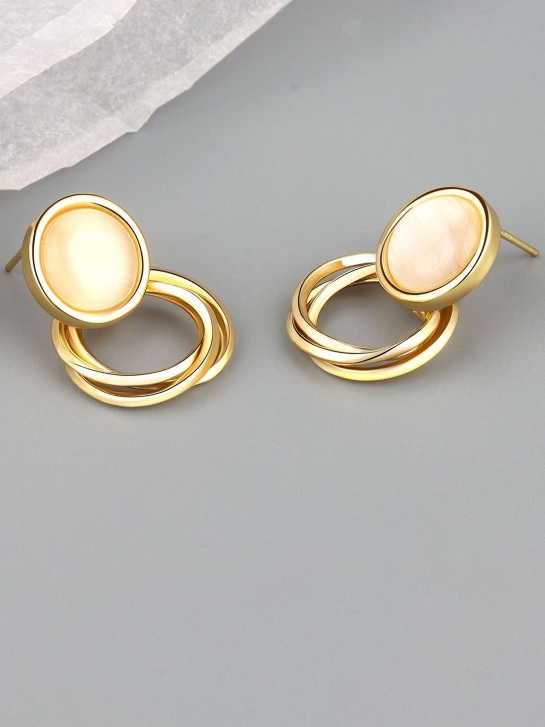 

MYKI Stainless Steel Gold-Plated Contemporary Studs