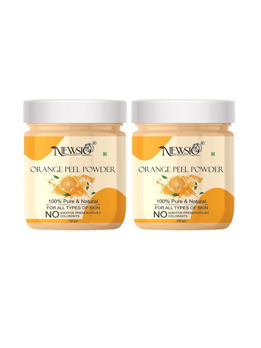 

Newsio Set Of 2 100% Pure & Natural Orange Peel Powder - 100g Each