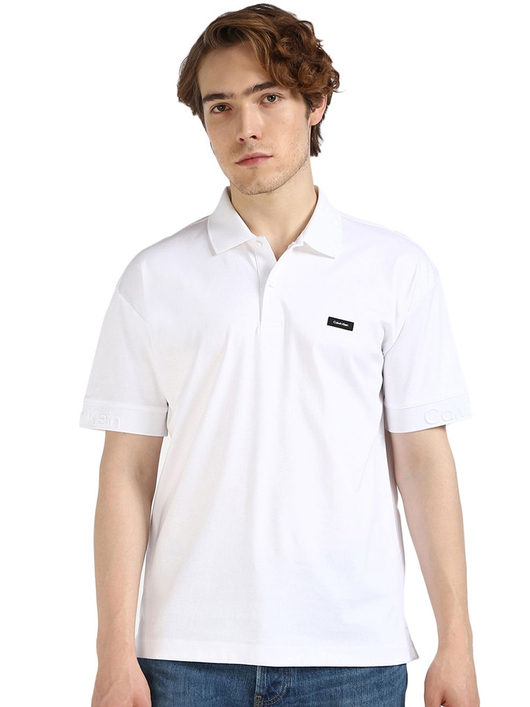 

Calvin Klein Jeans Men Opaque Casual Shirt, White