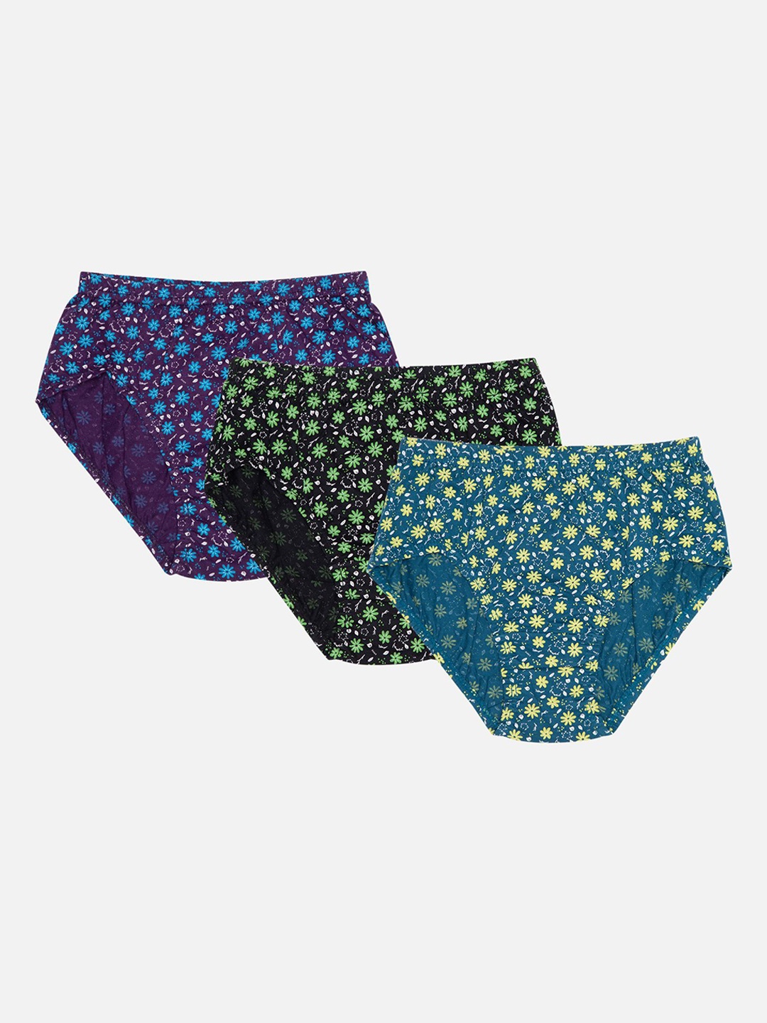 

Bodycare Girls Pack Of 3 Floral Printed Assorted Briefs