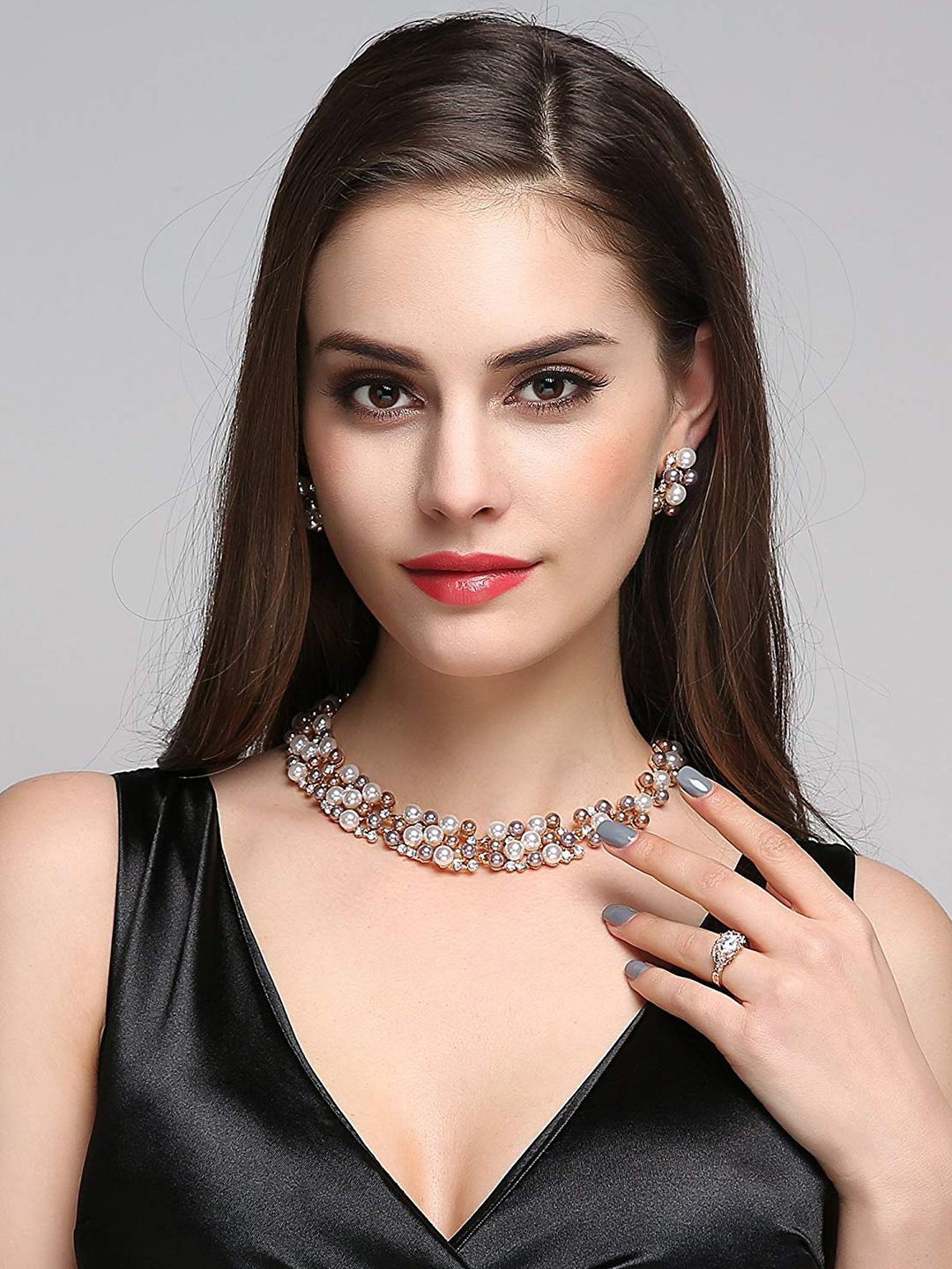 

YouBella Gold-Plated Stone Studded & Beaded Jewellery Set