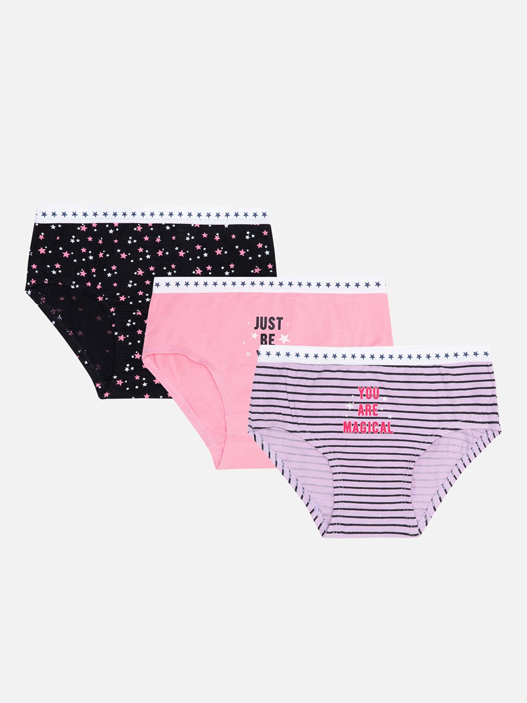 

Bodycare Girls Pack Of 3 Assorted Hipster Briefs KIA7205A-PK005, Pink