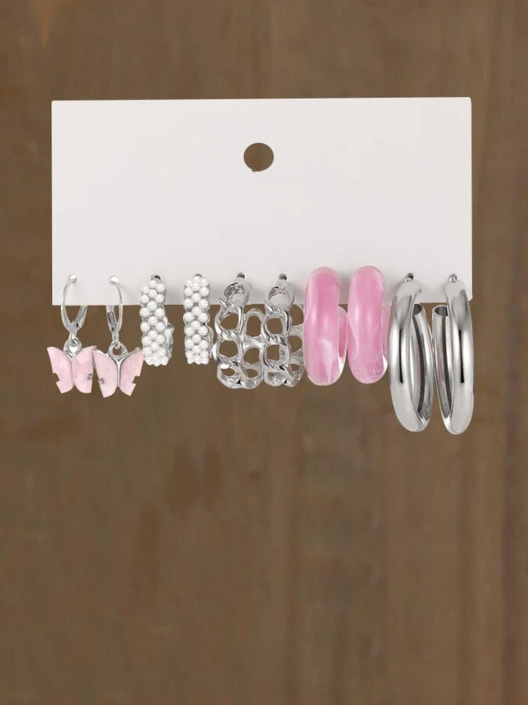 

YU FASHIONS Pack Of 10 Silver Plated Rhinestone Studded Contemporary Drop Earrings