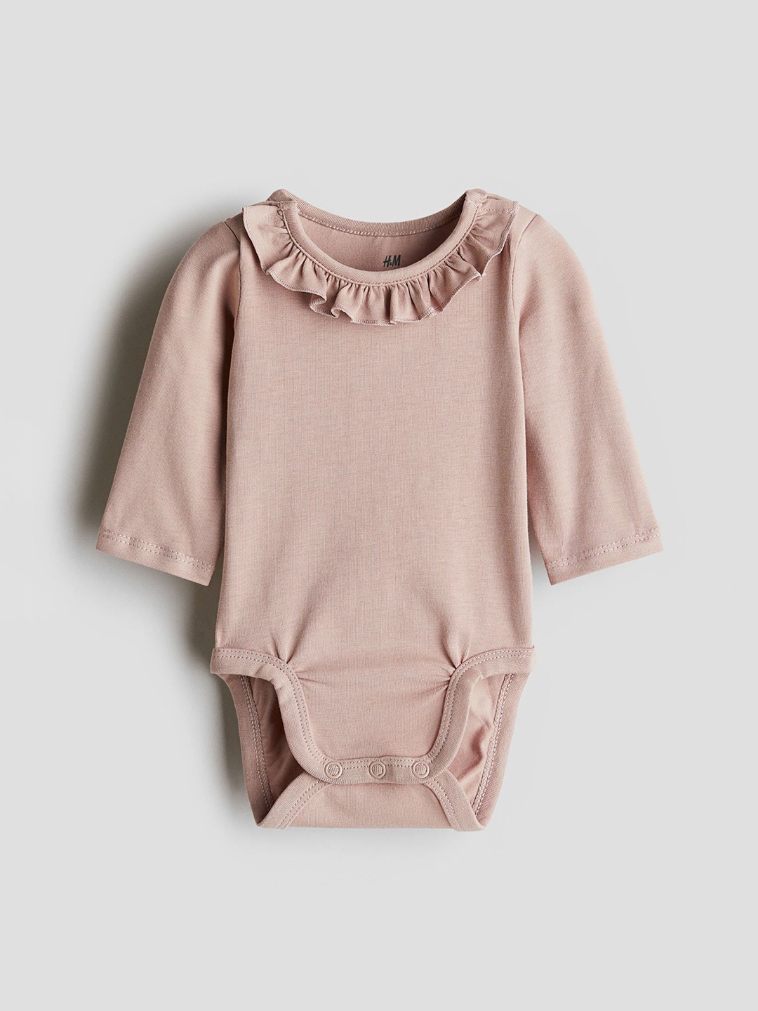 

H&M Girls Long Sleeve Bodysuit, Pink