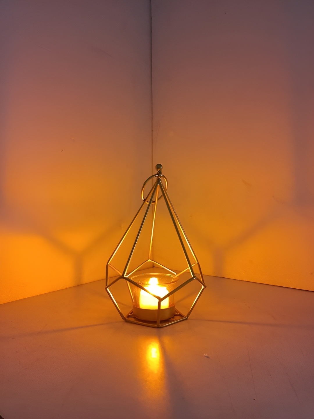 

Extreme Karigari Yellow Geometric Shaped Hanging Tealight Candle Holder
