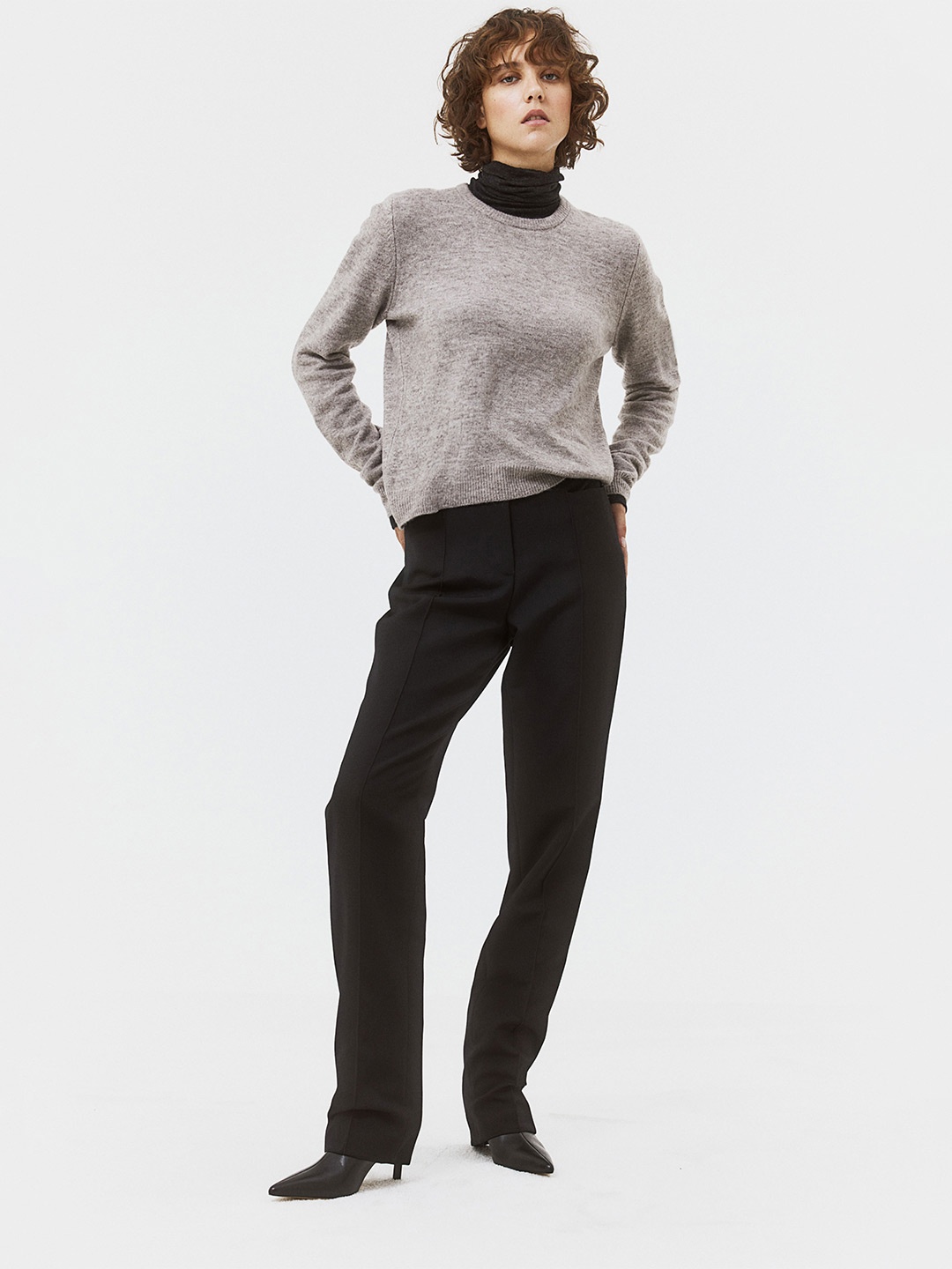 

H&M Round Neck Jumper, Grey