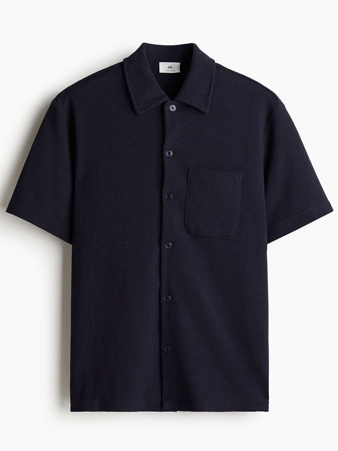 

H&M Men Textured Jersey Shirt, Blue