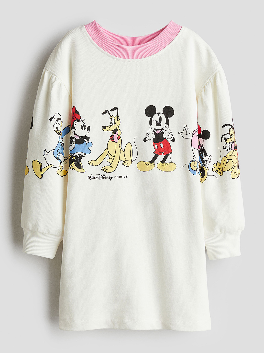 

H&M Girls Printed Sweatshirt Dress, White