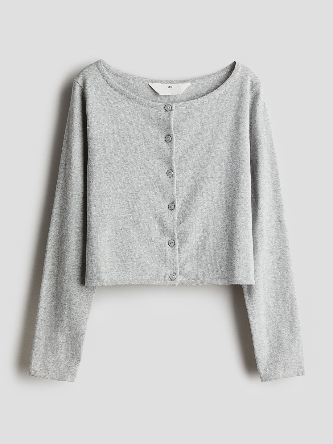

H&M Girls Fine-Knit Cardigan, Grey