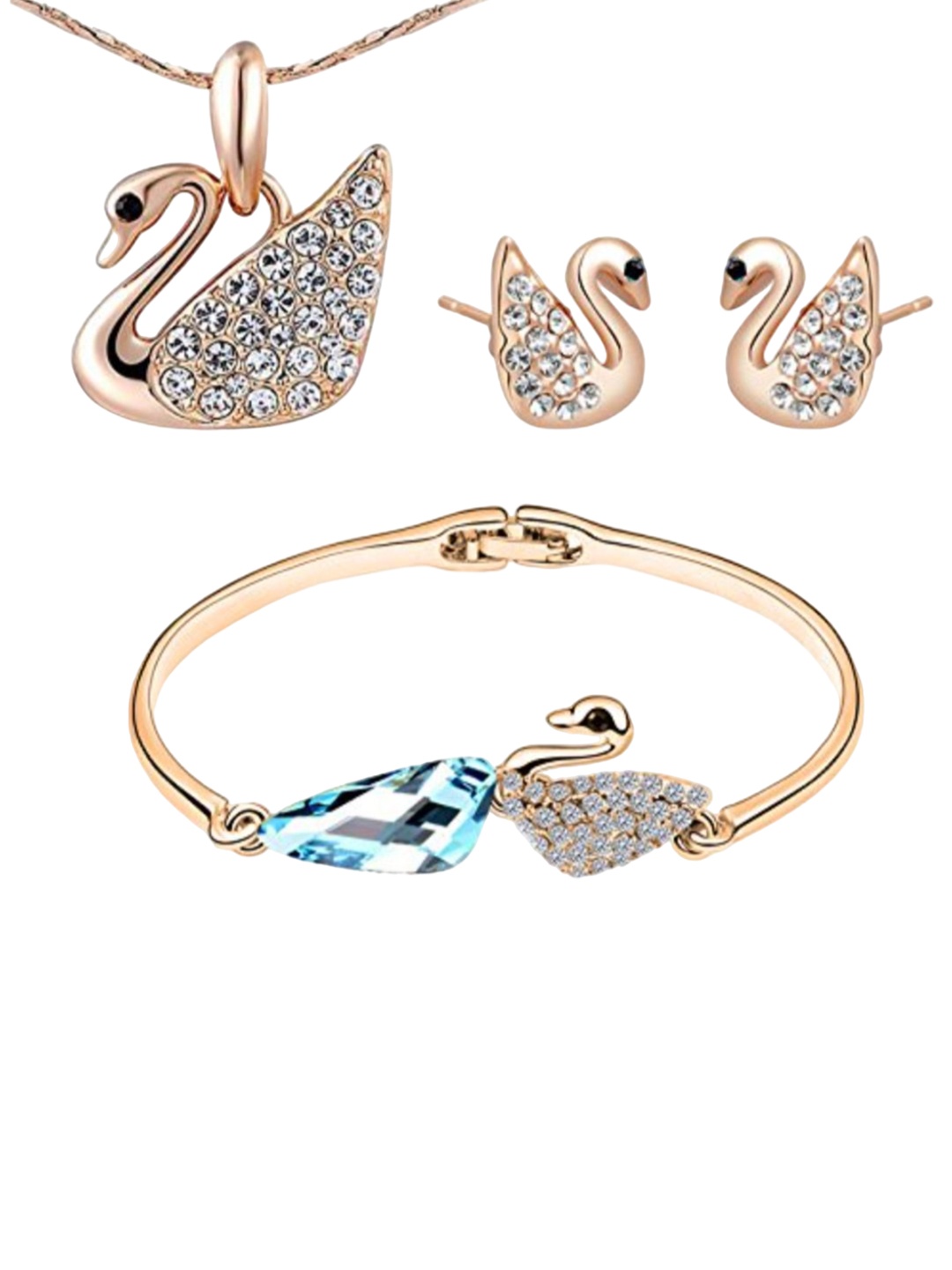 

YouBella Gold Plated Stone Studded Jewellery Set