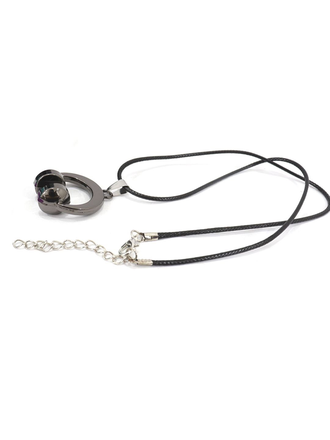 

KRENOZ Men Sliver-Plated Stainless Steel Music Headphone Shape Pendant With Chain, Silver